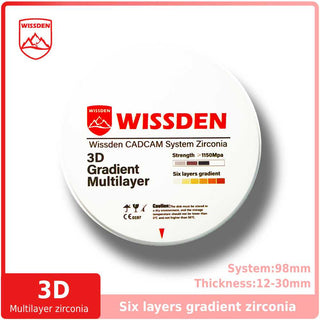 3D Multilayer zirconia 98mm system